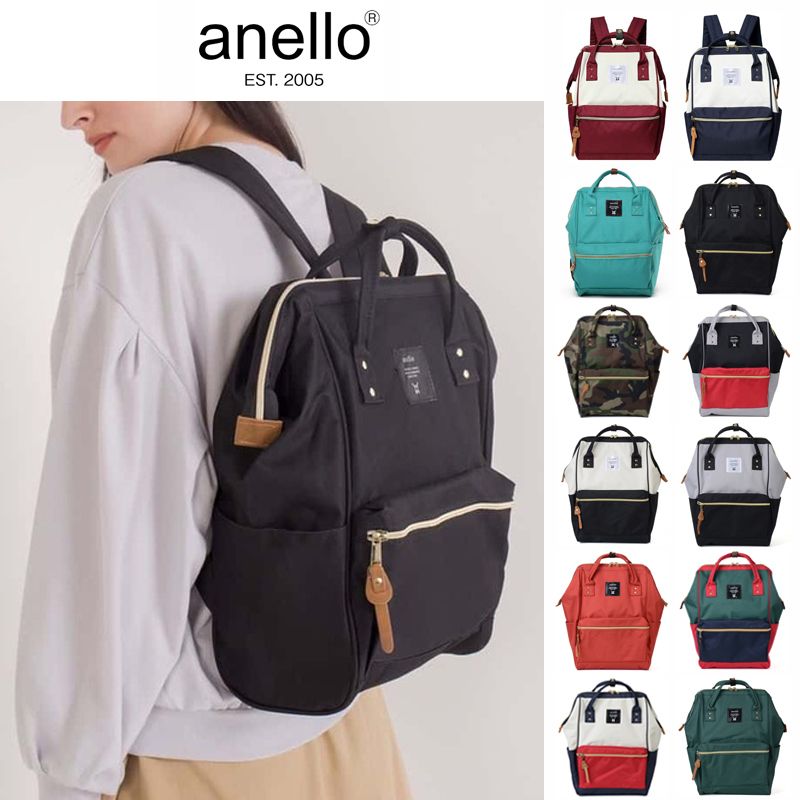 100% Authentic Anello Canvas Backpack (with anti-counterfeit label) Fabric Backpack